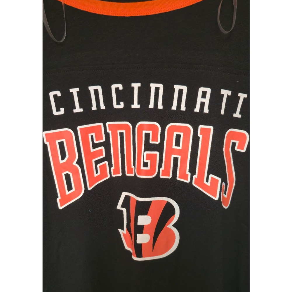 Cincinnati Bengals Women’s 4XL GIII 4Her NFL Team Apparel Shirt NWT Black Orange - Picture 2 of 6